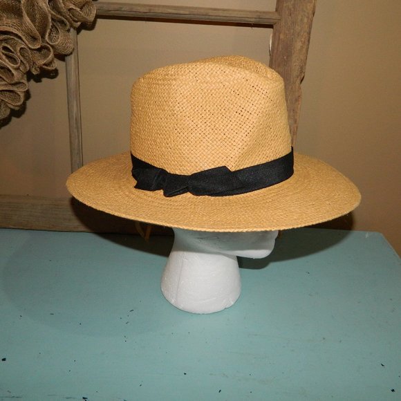 Halogen Tan Light Combo Panama Boho Straw Hat NWT - Picture 1 of 4